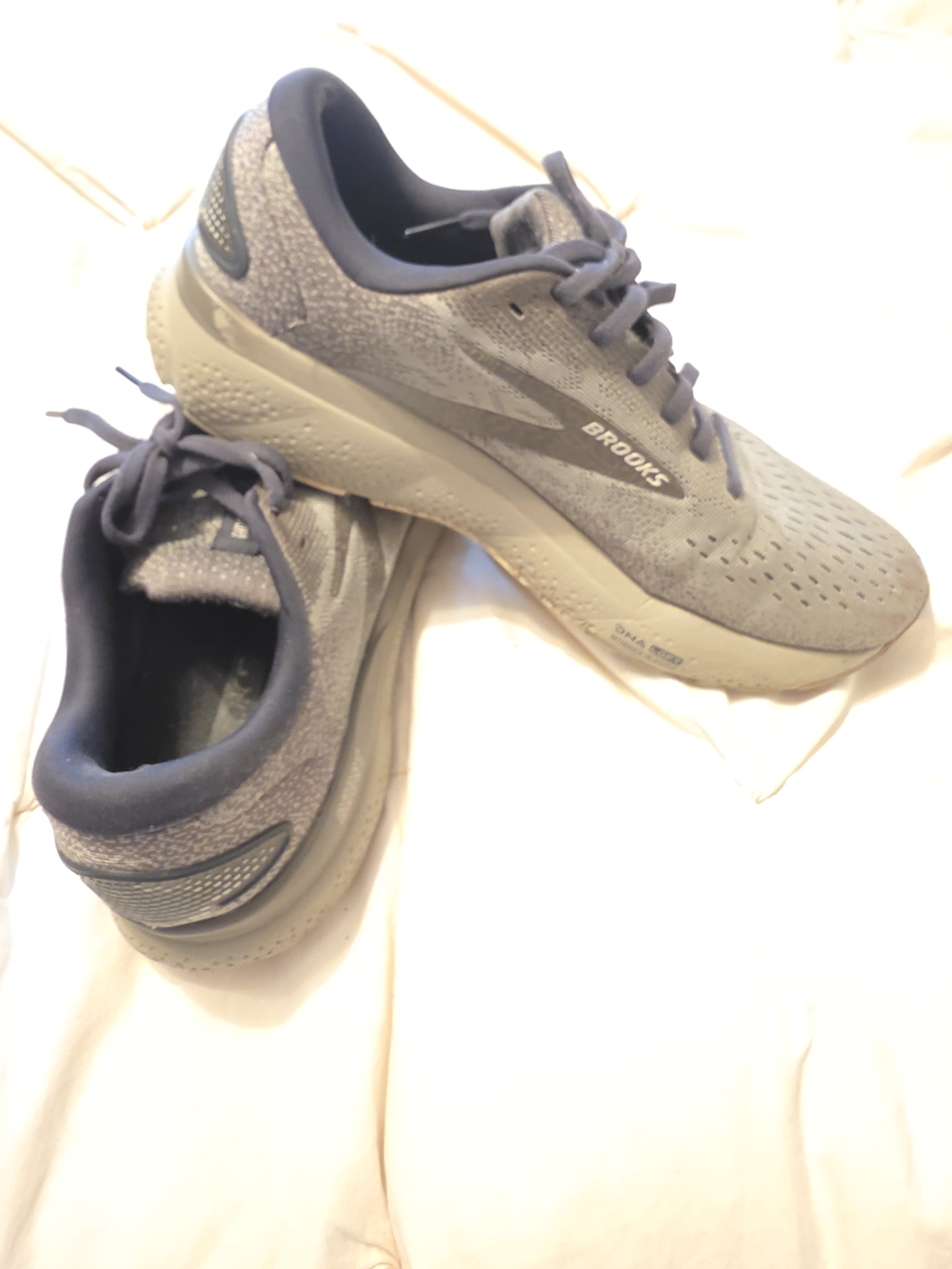 Brooks Gray and Navy Athletic Sneakers